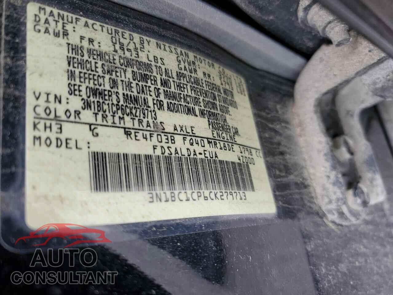 NISSAN VERSA 2012 - 3N1BC1CP6CK279713