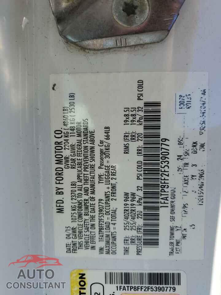 FORD MUSTANG 2015 - 1FATP8FF2F5390779
