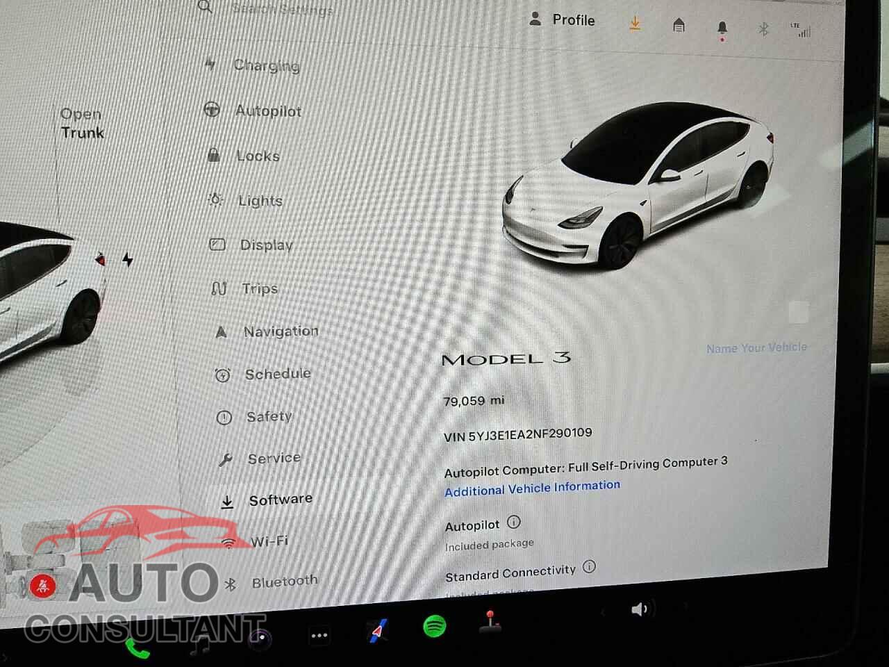 TESLA MODEL 3 2022 - 5YJ3E1EA2NF290109