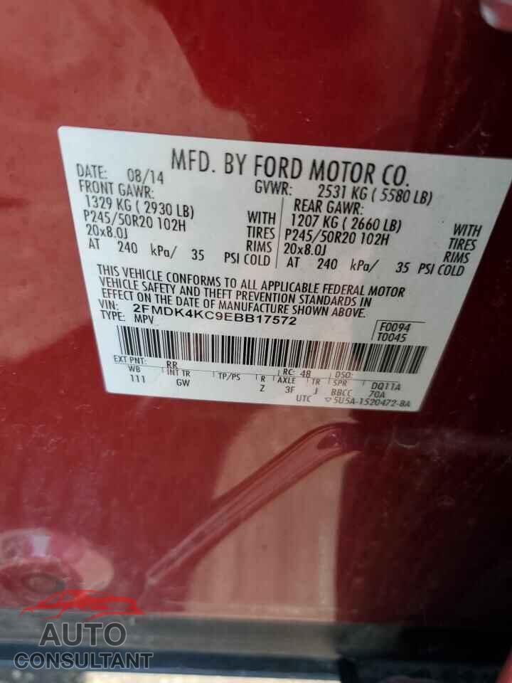FORD EDGE 2014 - 2FMDK4KC9EBB17572