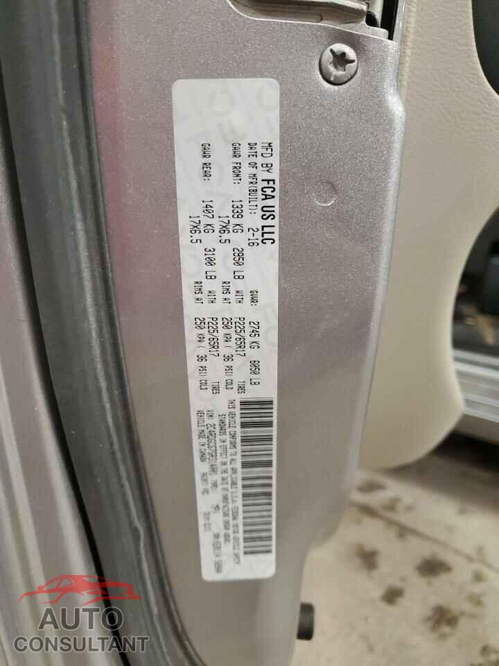 DODGE CARAVAN 2016 - 2C4RDGCG7GR314001