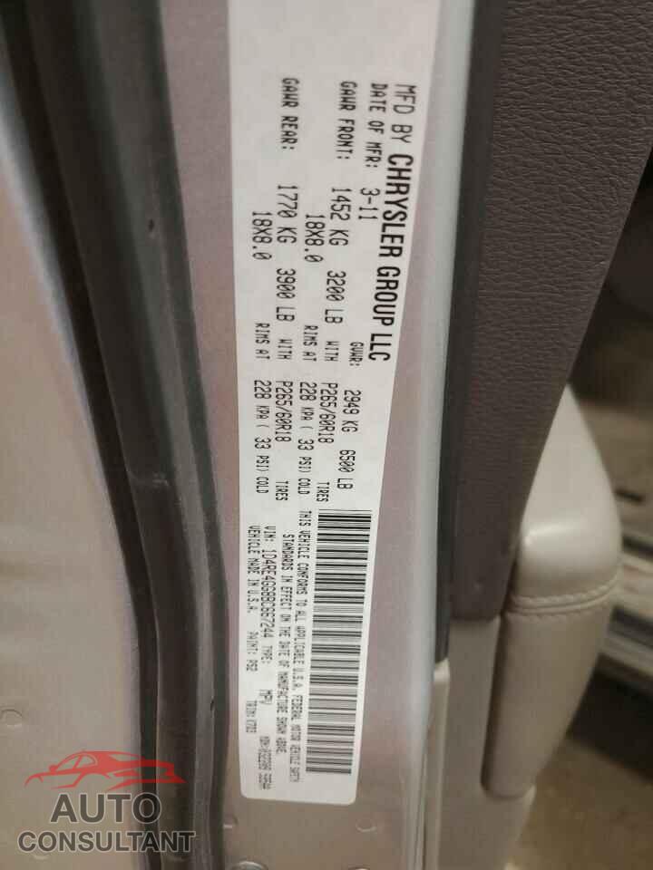 DODGE DURANGO 2011 - 1D4RE4GG8BC667244