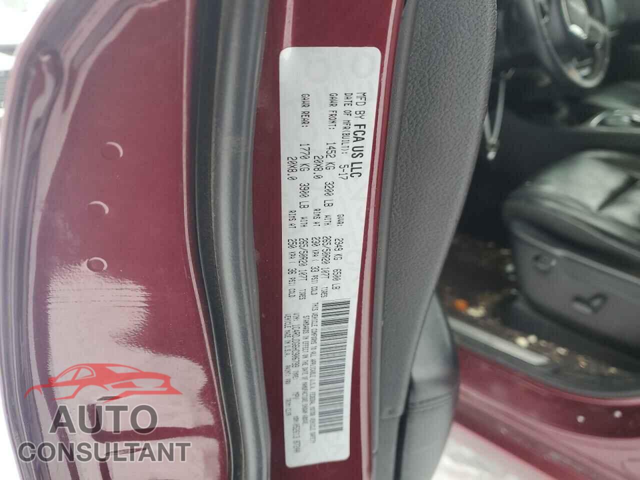 DODGE DURANGO 2017 - 1C4RDJDG6HC906799