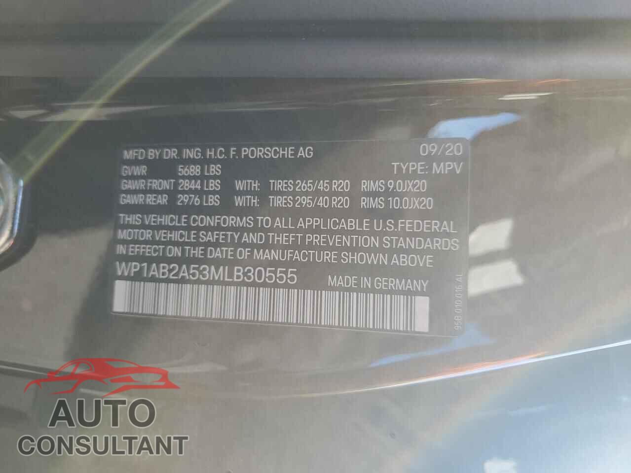 PORSCHE MACAN 2021 - WP1AB2A53MLB30555
