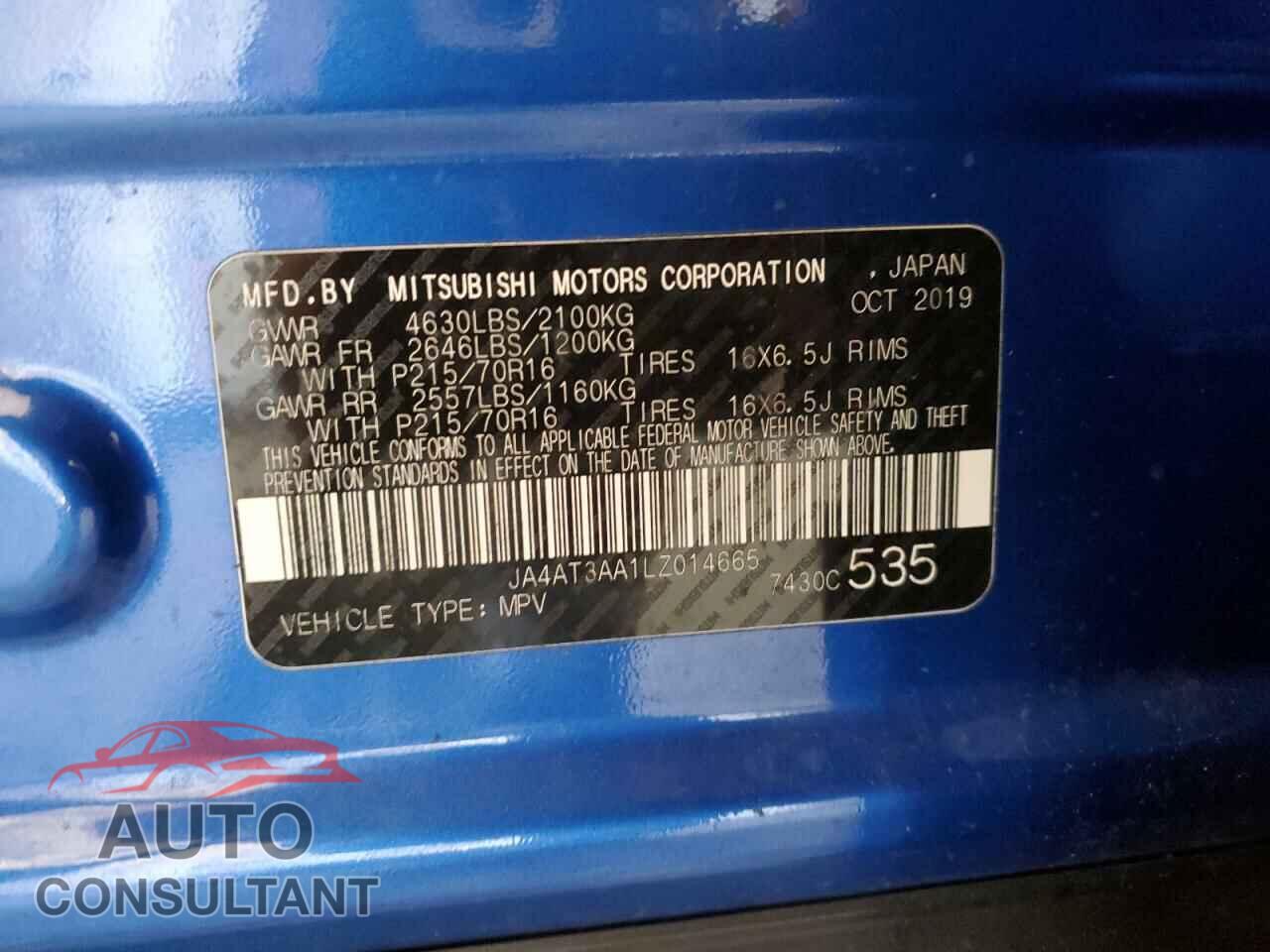 MITSUBISHI ECLIPSE 2020 - JA4AT3AA1LZ014665