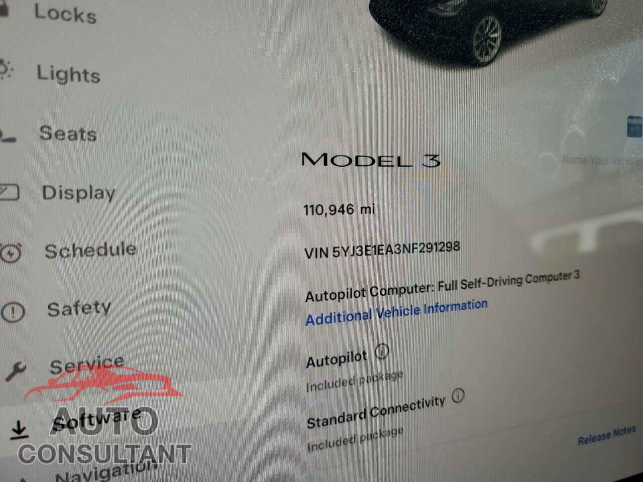 TESLA MODEL 3 2022 - 5YJ3E1EA3NF291298