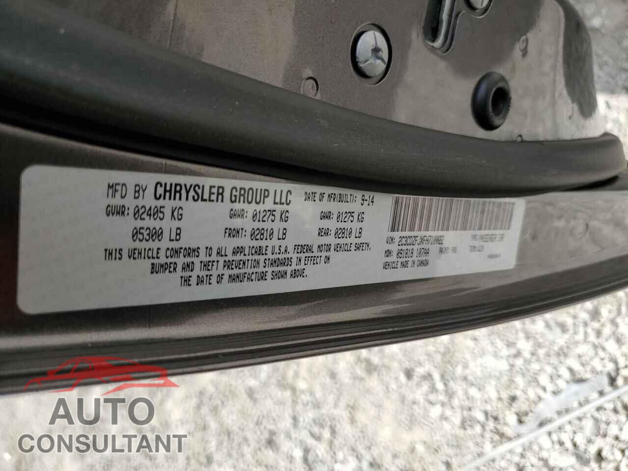 DODGE CHALLENGER 2015 - 2C3CDZFJXFH710022