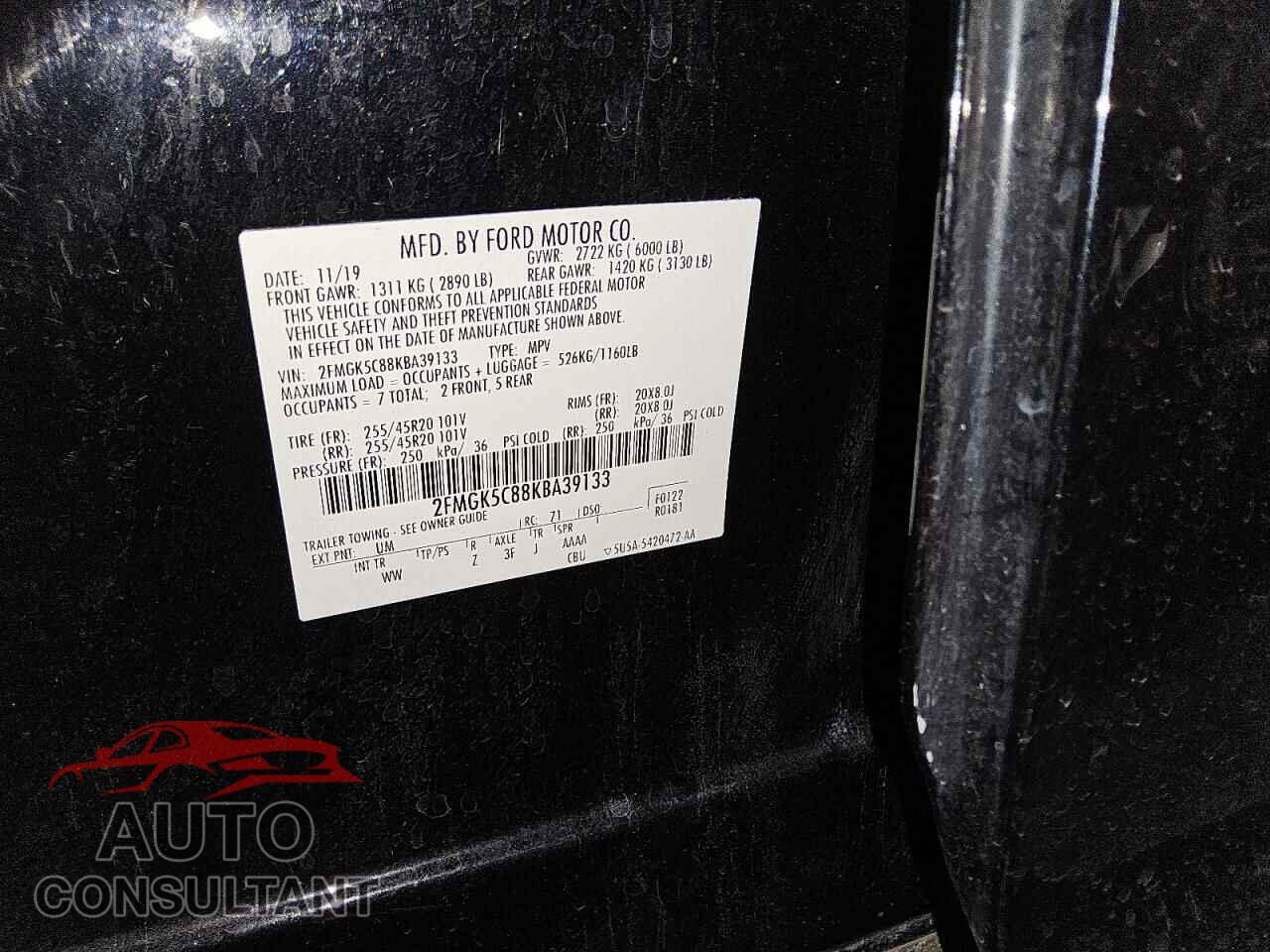 FORD FLEX 2019 - 2FMGK5C88KBA39133