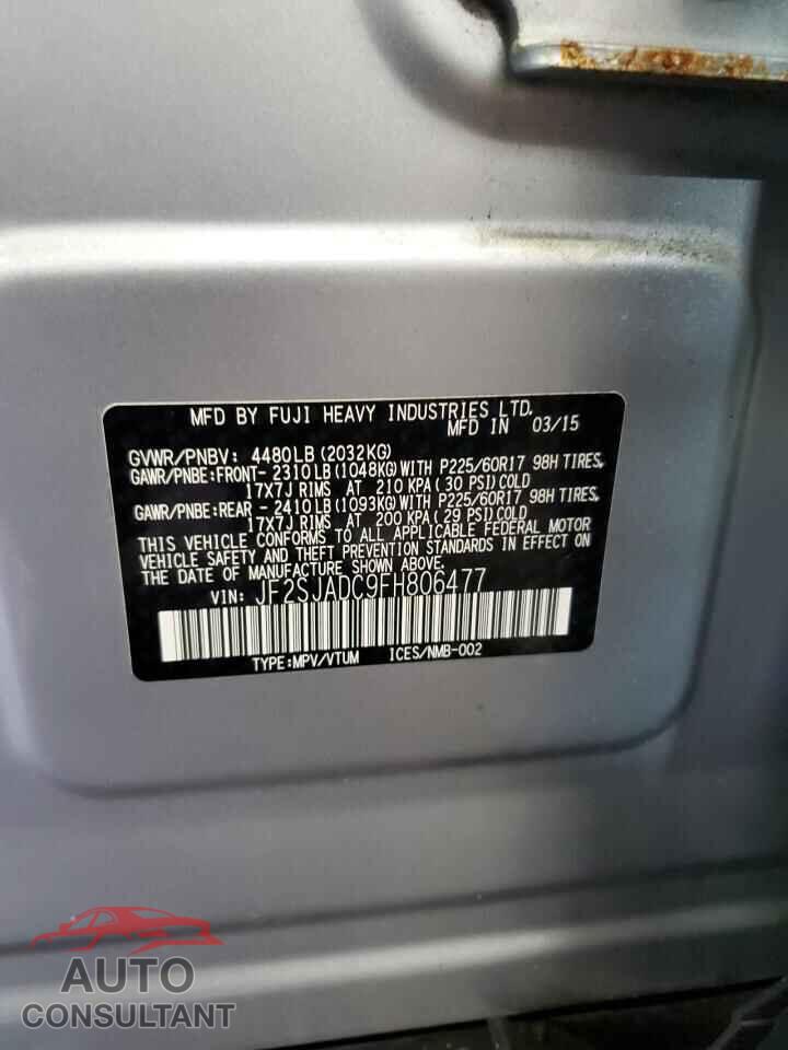 SUBARU FORESTER 2015 - JF2SJADC9FH806477