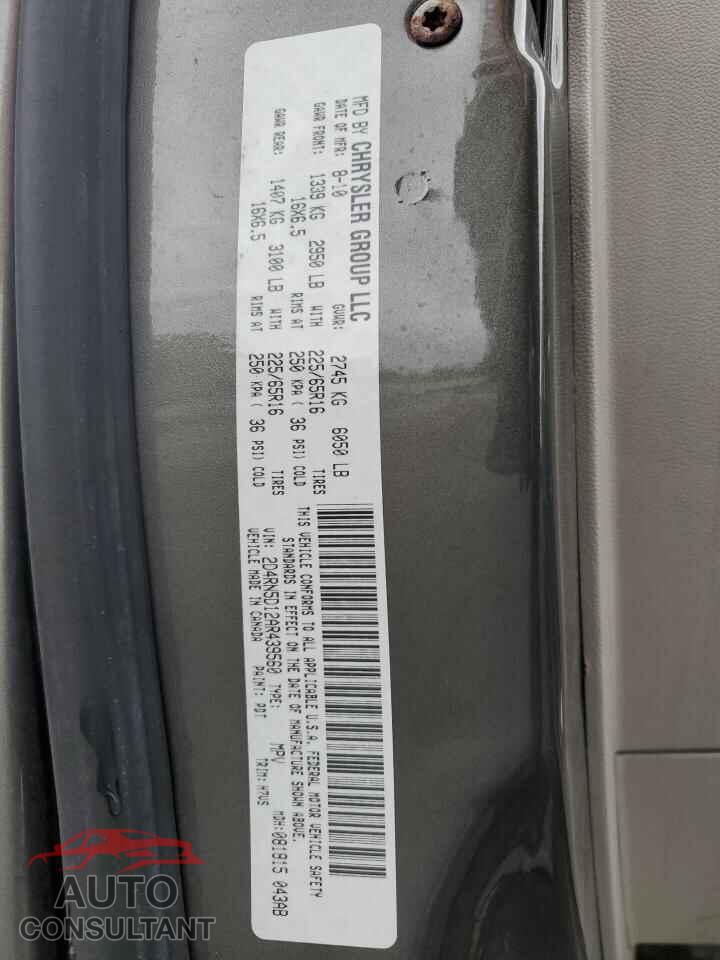 DODGE CARAVAN 2010 - 2D4RN5D12AR439560