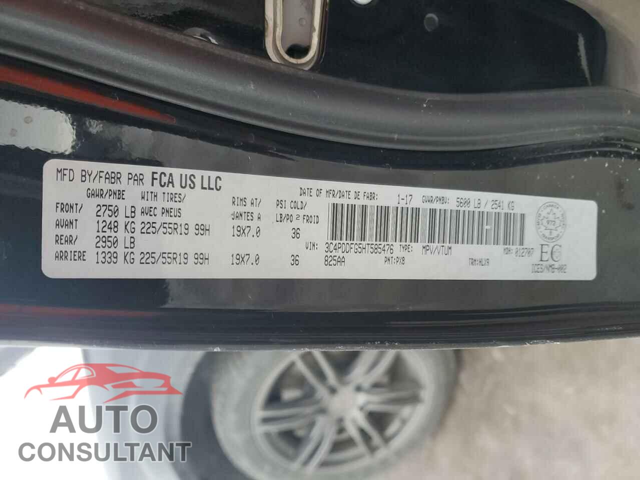 DODGE JOURNEY 2017 - 3C4PDDFG5HT585476