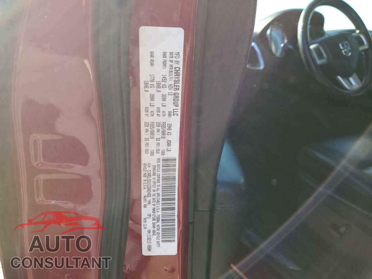 DODGE DURANGO 2013 - 1C4RDJDG1DC602466