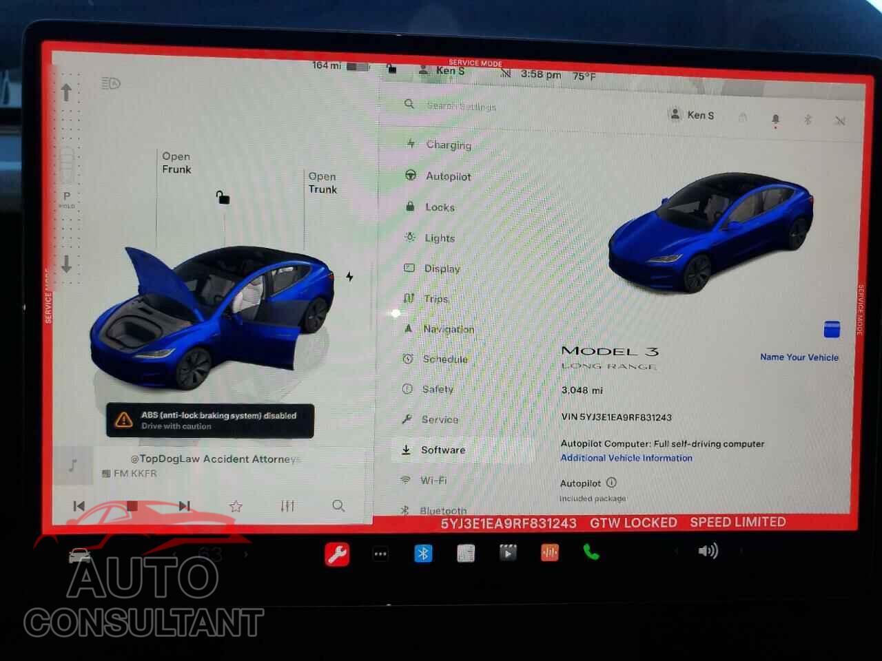 TESLA MODEL 3 2024 - 5YJ3E1EA9RF831243