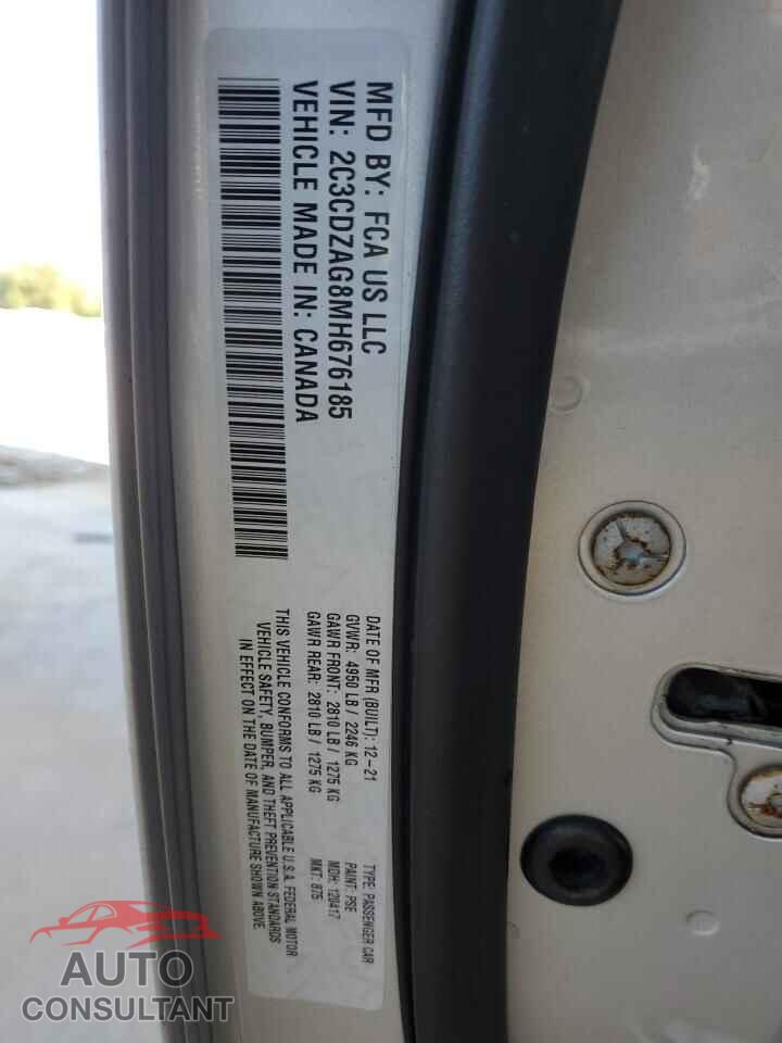 DODGE CHALLENGER 2021 - 2C3CDZAG8MH676185