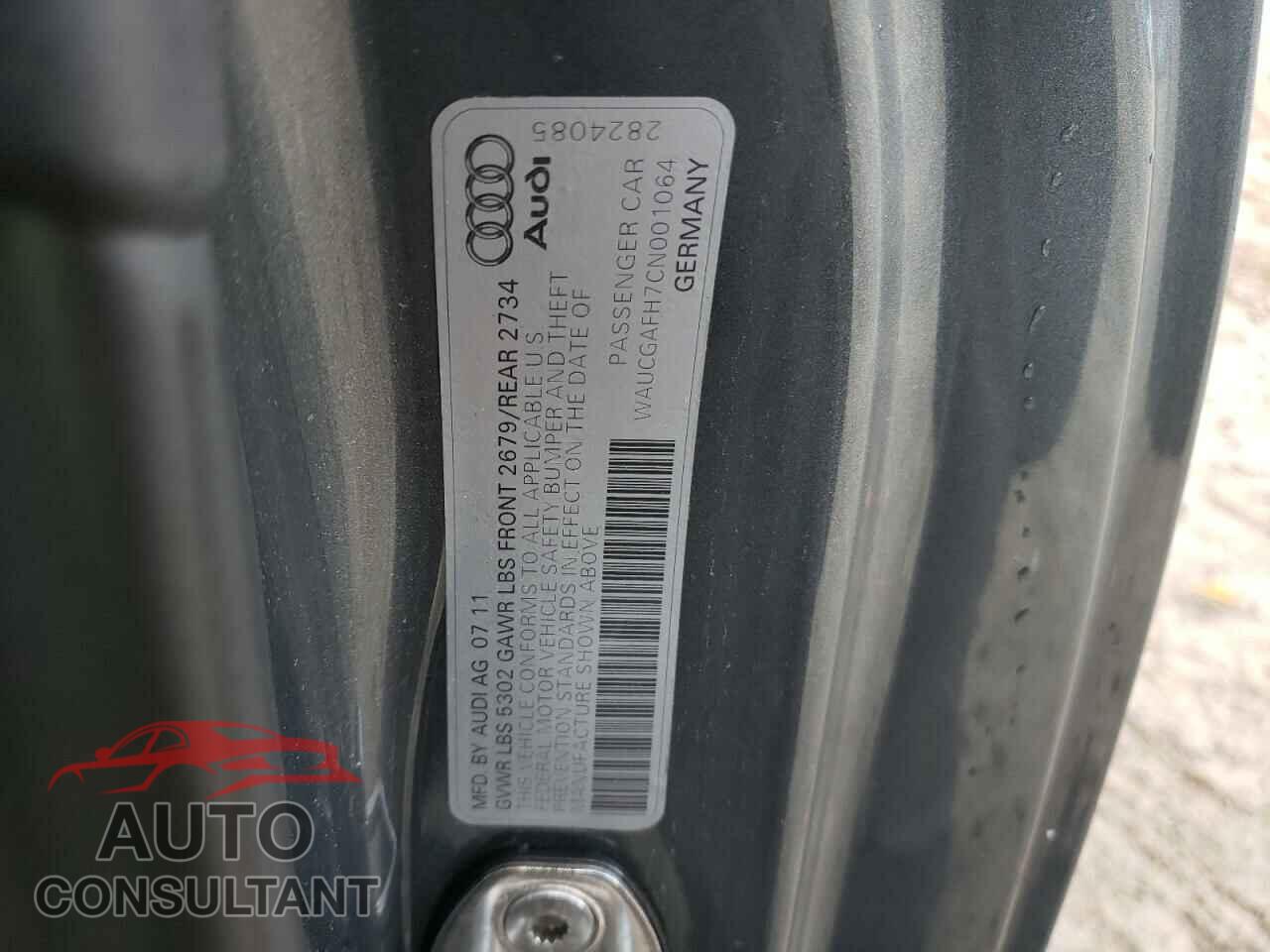 AUDI S5/RS5 2012 - WAUCGAFH7CN001064