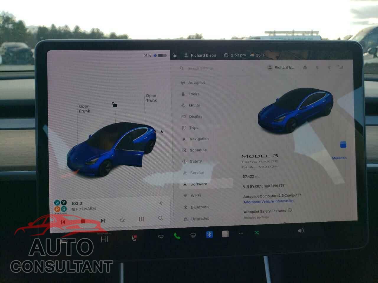TESLA MODEL 3 2019 - 5YJ3E1EB8KF199477
