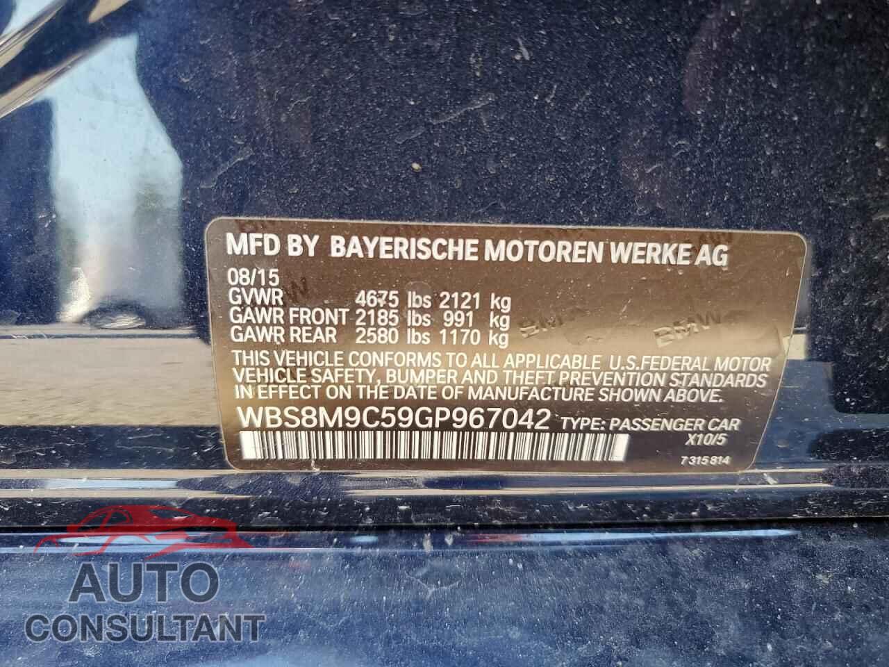 BMW M3 2016 - WBS8M9C59GP967042