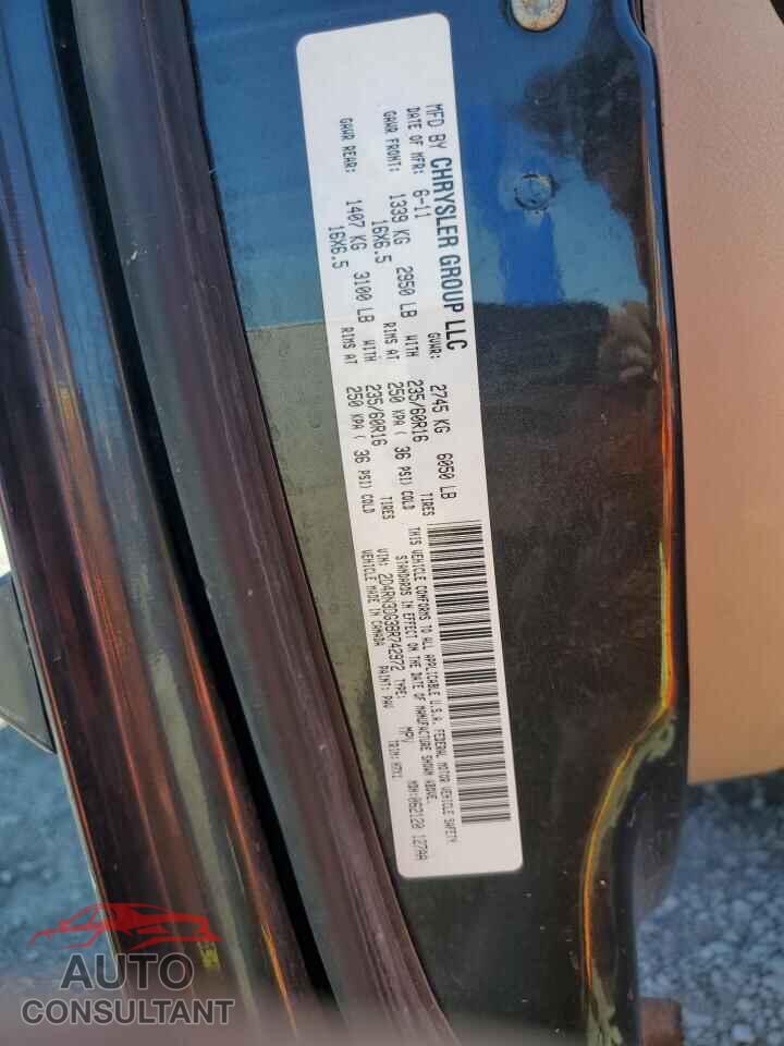 DODGE CARAVAN 2011 - 2D4RN3DG3BR742972