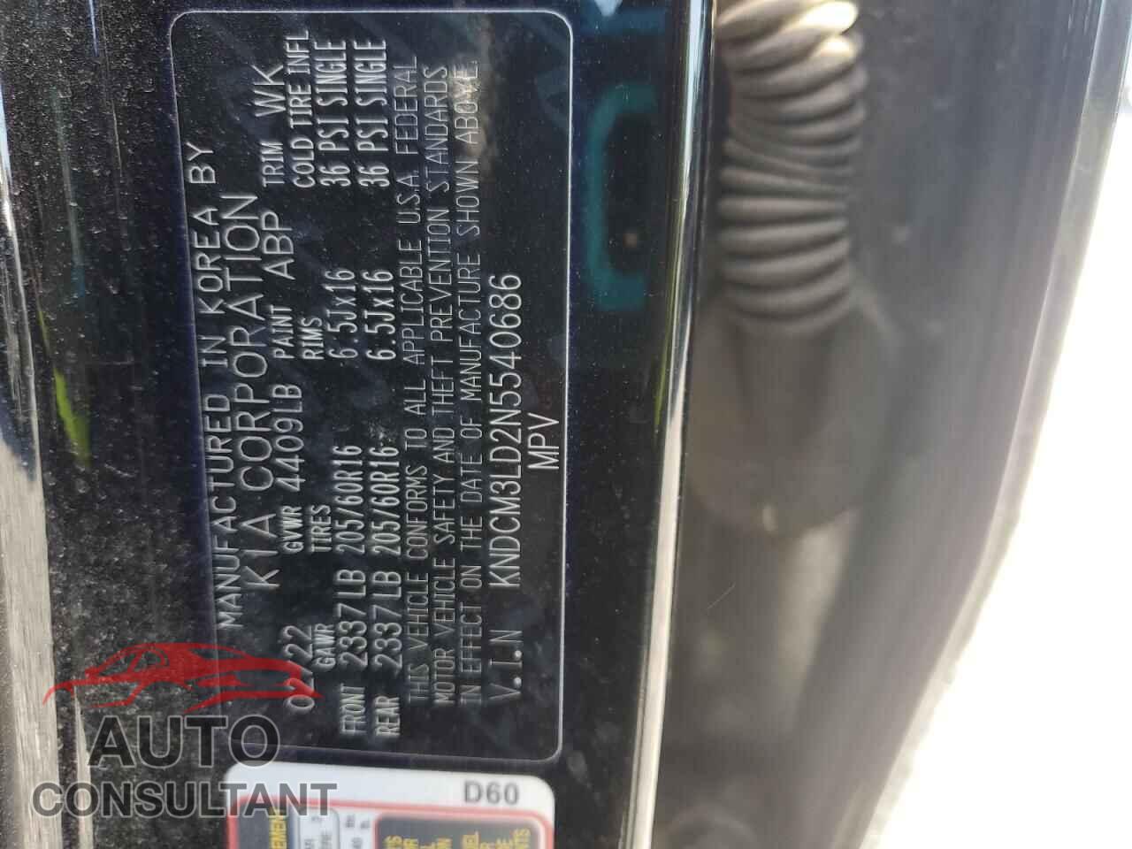 KIA NIRO 2022 - KNDCM3LD2N5540686