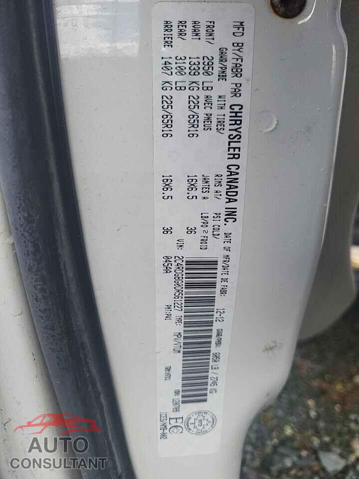 DODGE CARAVAN 2013 - 2C4RDGBG0DR561227