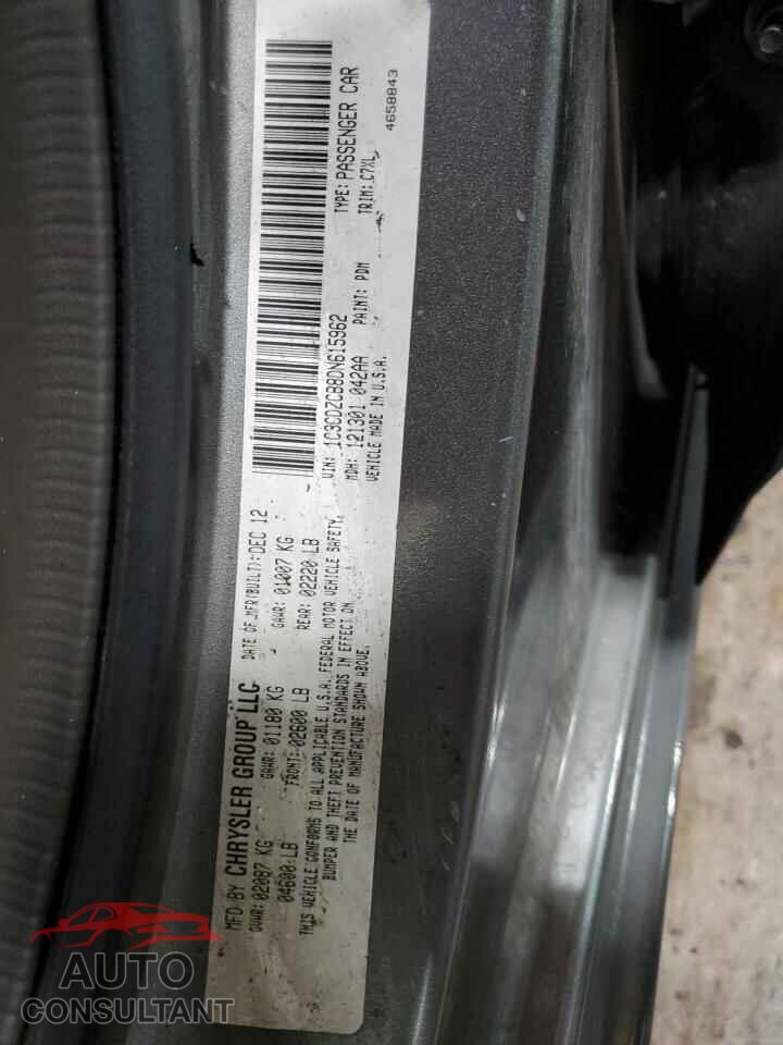 DODGE AVENGER 2013 - 1C3CDZCB8DN615962