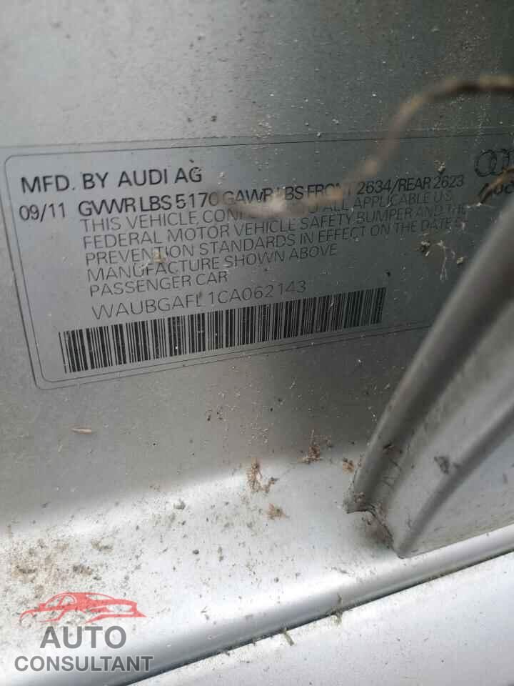 AUDI S4/RS4 2012 - WAUBGAFL1CA062143