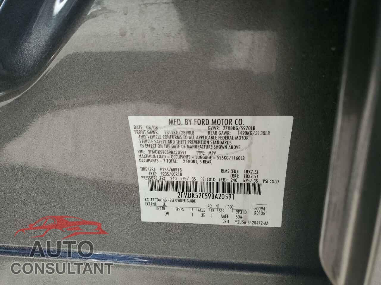 FORD FLEX 2009 - 2FMDK52C59BA20591
