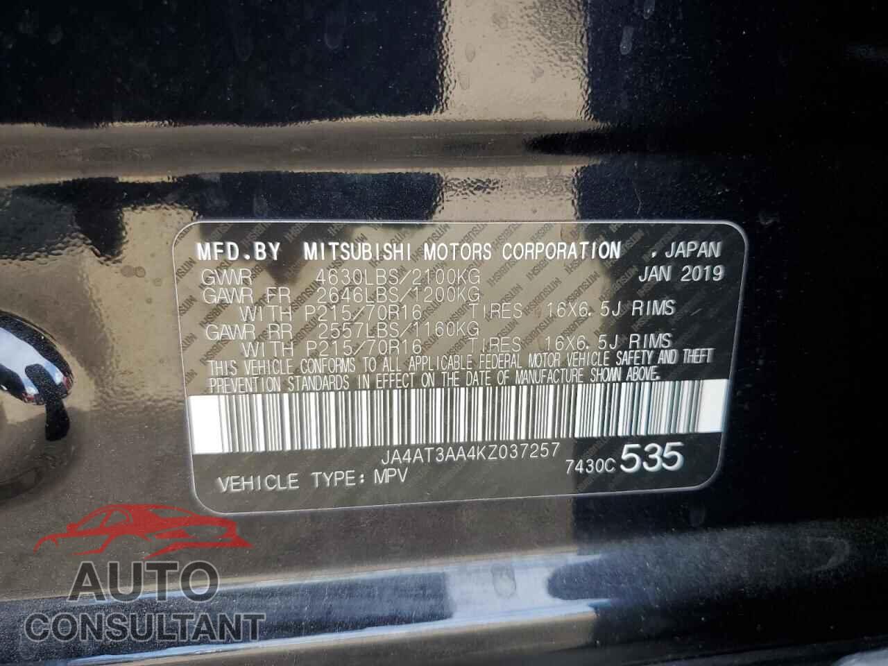 MITSUBISHI ECLIPSE 2019 - JA4AT3AA4KZ037257