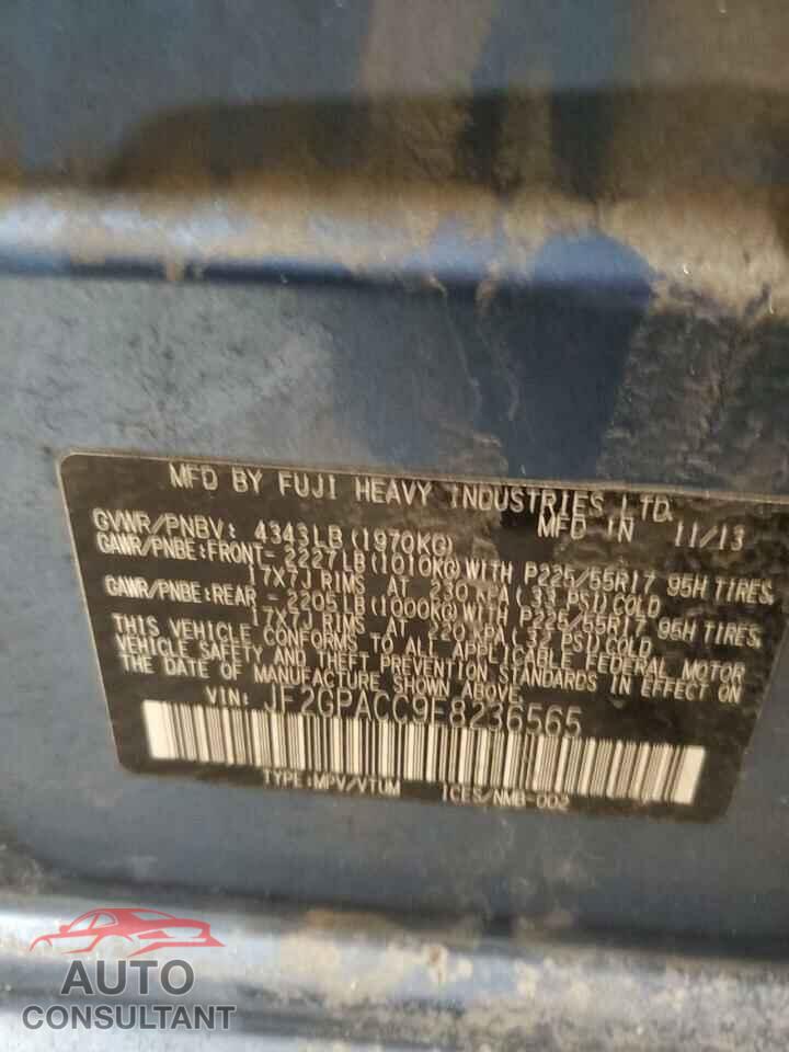 SUBARU XV 2014 - JF2GPACC9E8236565
