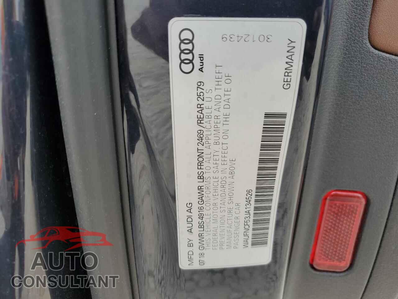 AUDI A5 2018 - WAUFNCF53JA134526