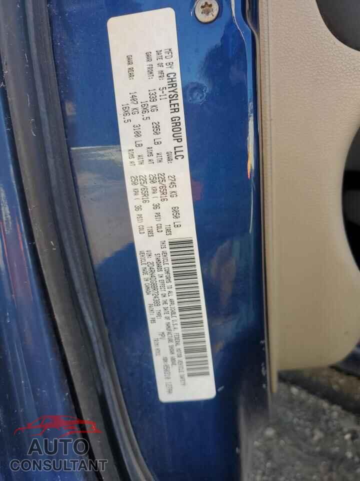 DODGE CARAVAN 2011 - 2D4RN4DG8BR724389
