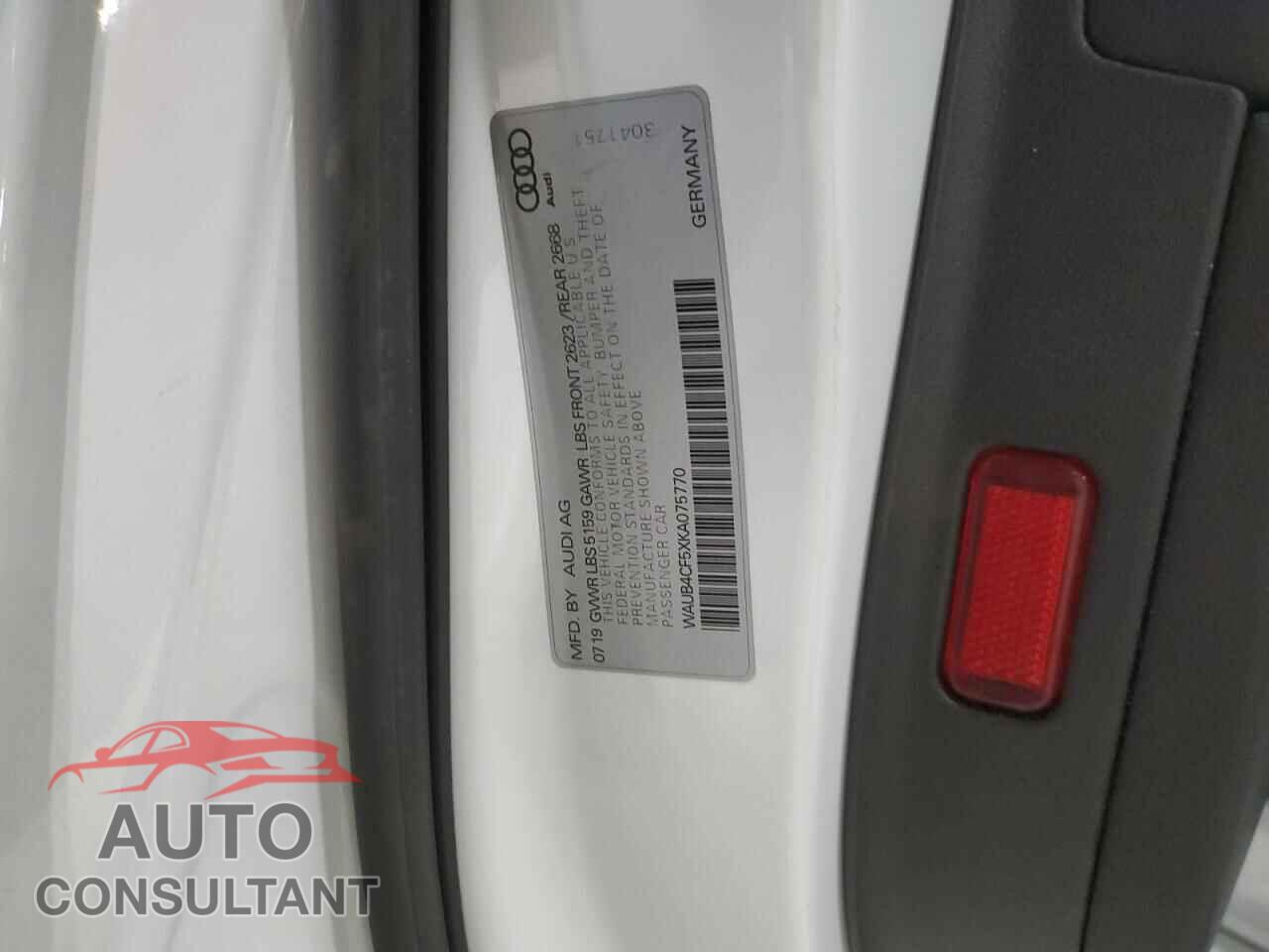 AUDI S5/RS5 2019 - WAUB4CF5XKA075770