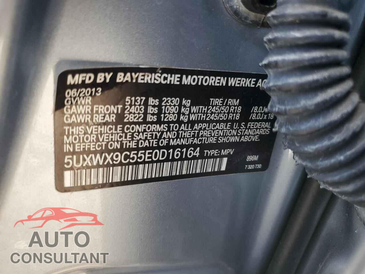 BMW X3 2014 - 5UXWX9C55E0D16164