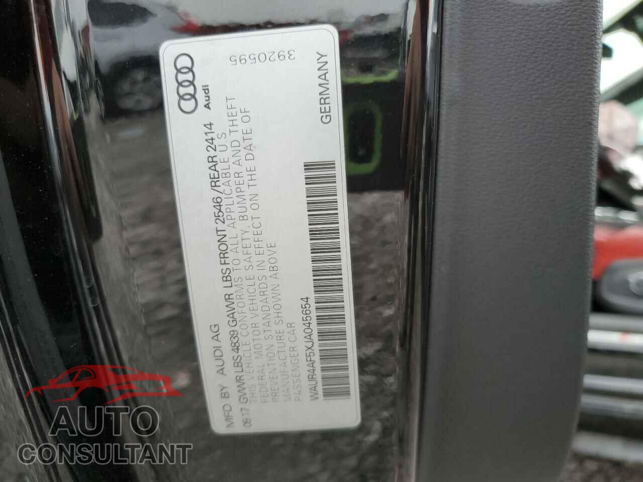 AUDI S5/RS5 2018 - WAUR4AF5XJA045654
