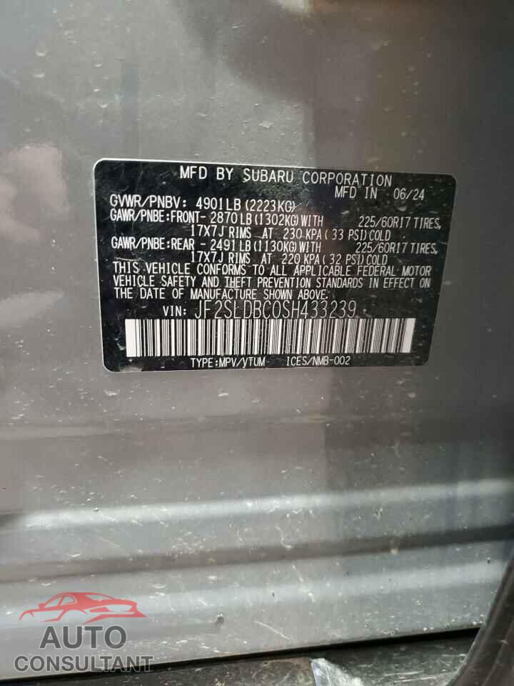 SUBARU FORESTER 2025 - JF2SLDBC0SH433239
