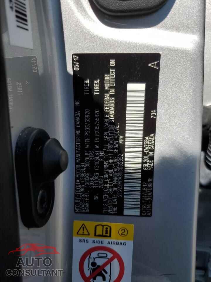 LEXUS RX350 2017 - 2T2ZZMCA8HC065992