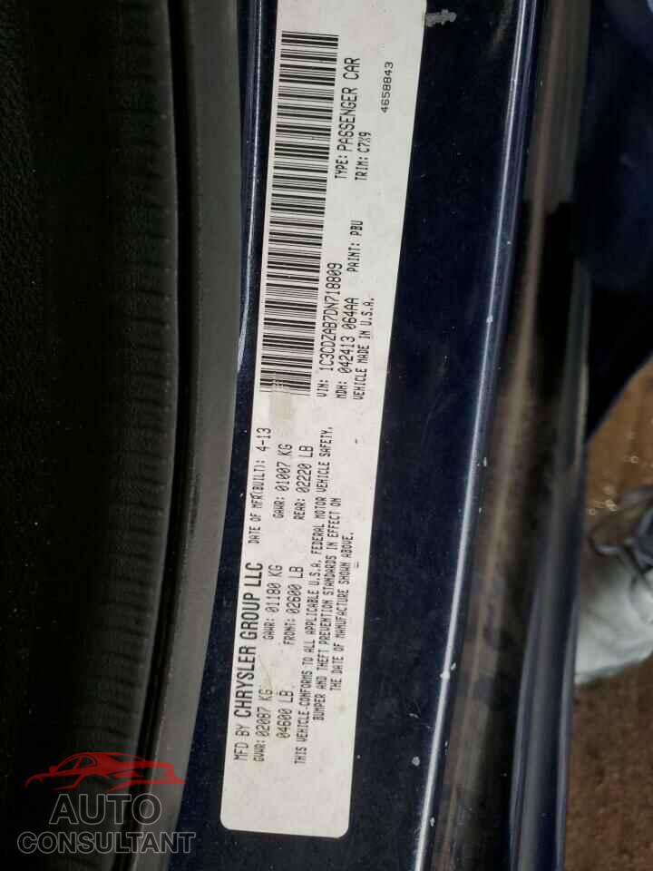 DODGE AVENGER 2013 - 1C3CDZAB7DN718809