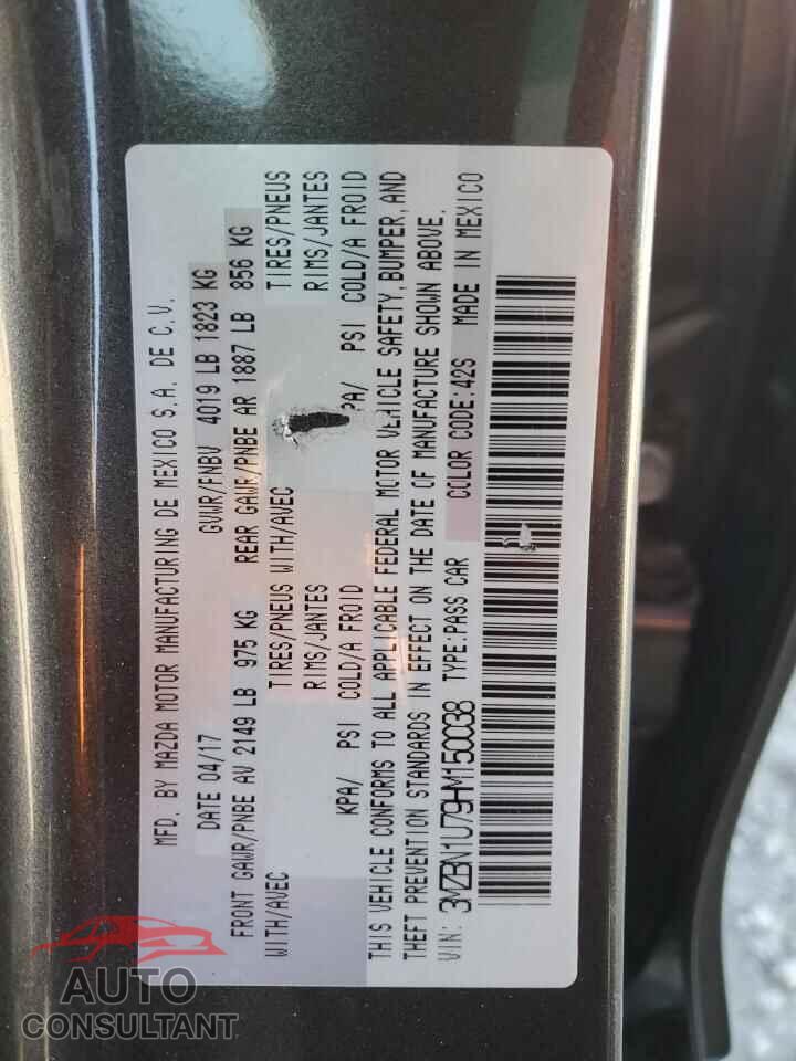 MAZDA 3 2017 - 3MZBN1U79HM150038
