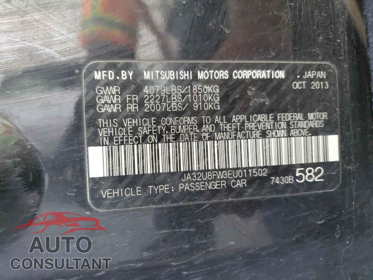 MITSUBISHI LANCER 2014 - JA32U8FW3EU011502
