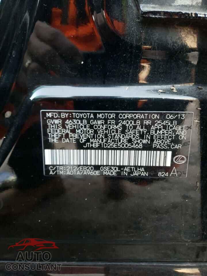 LEXUS IS 2014 - JTHBF1D25E5005468