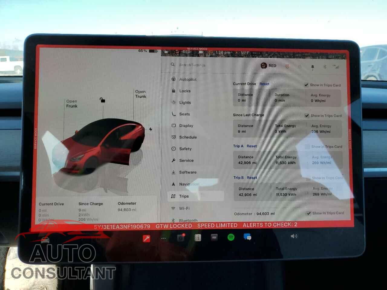 TESLA MODEL 3 2022 - 5YJ3E1EA3NF190679