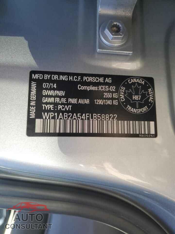 PORSCHE MACAN 2015 - WP1AB2A54FLB58822