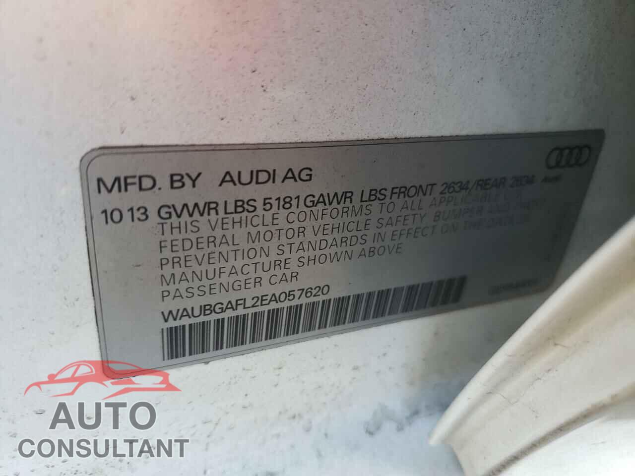 AUDI S4/RS4 2014 - WAUBGAFL2EA057620