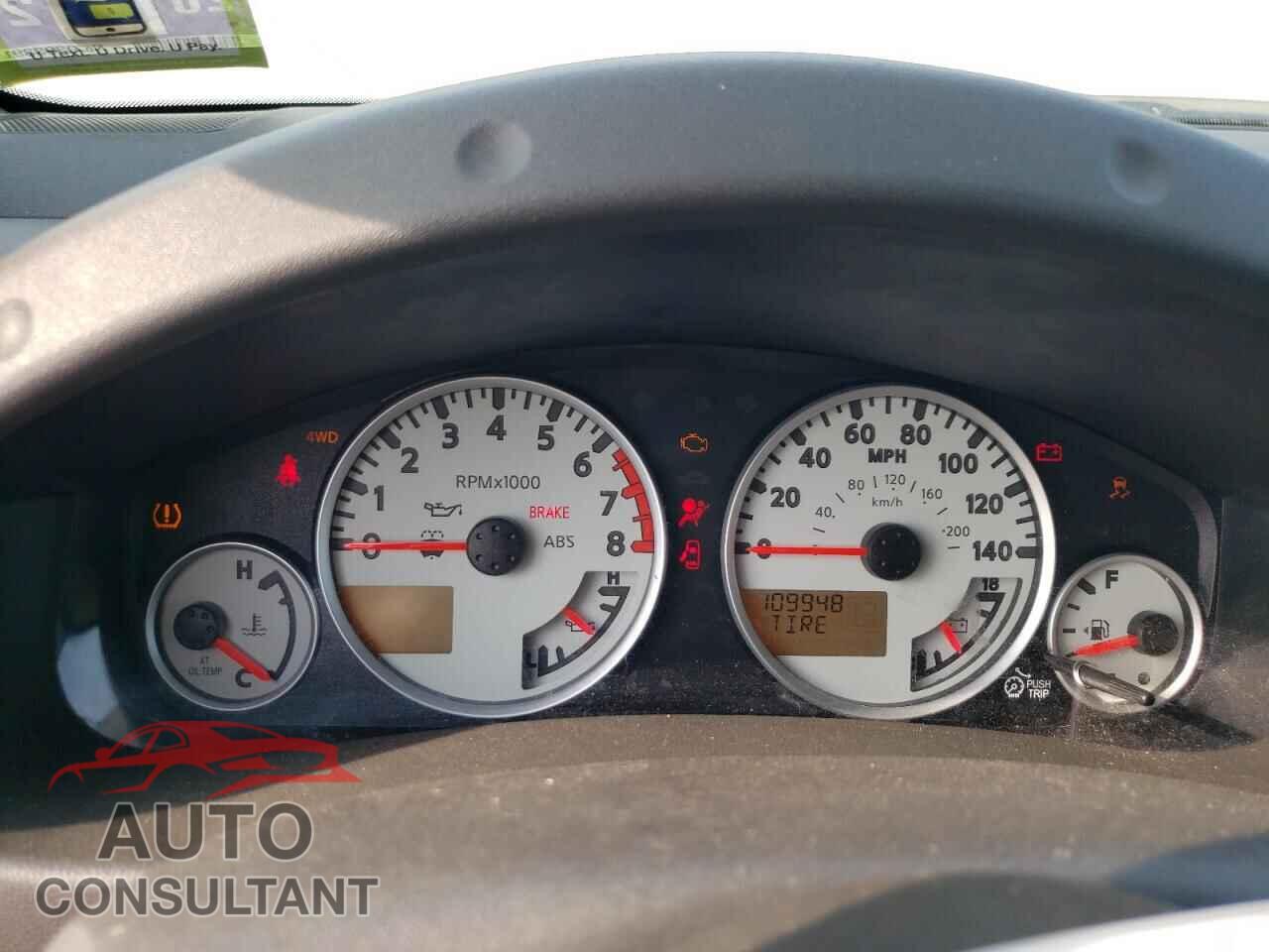 NISSAN FRONTIER 2012 - 1N6AD0EV6CC413604