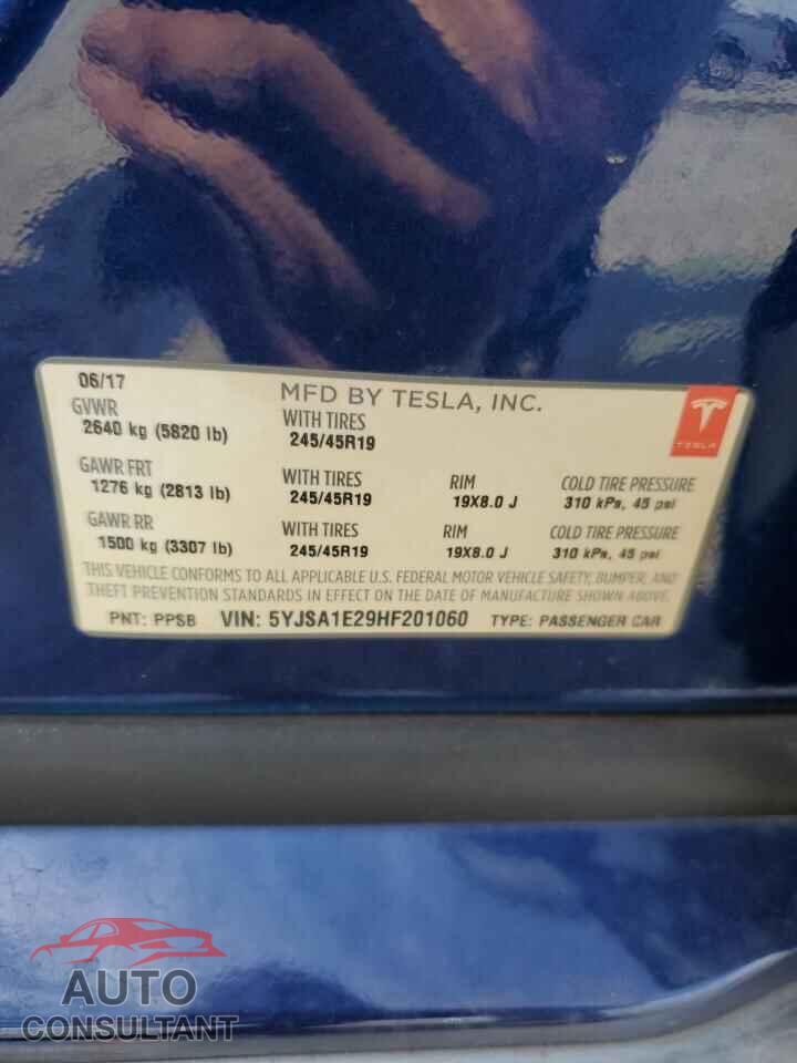 TESLA MODEL S 2017 - 5YJSA1E29HF201060