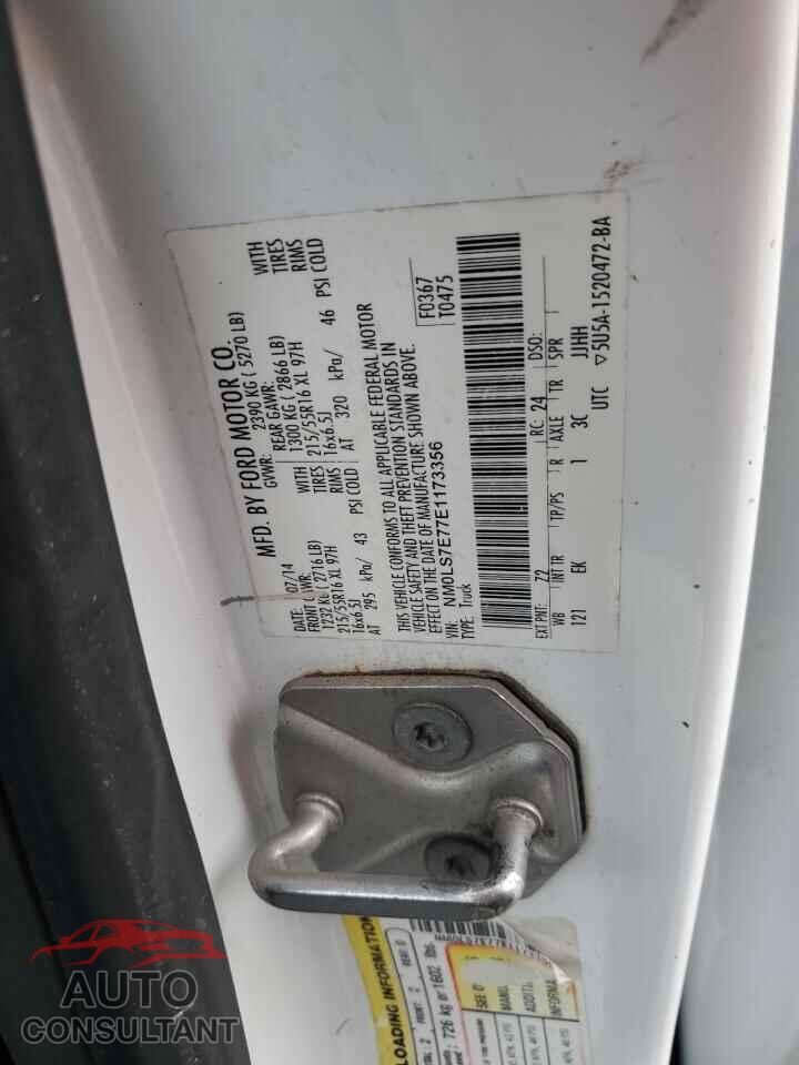 FORD TRANSIT 2014 - NM0LS7E77E1173356