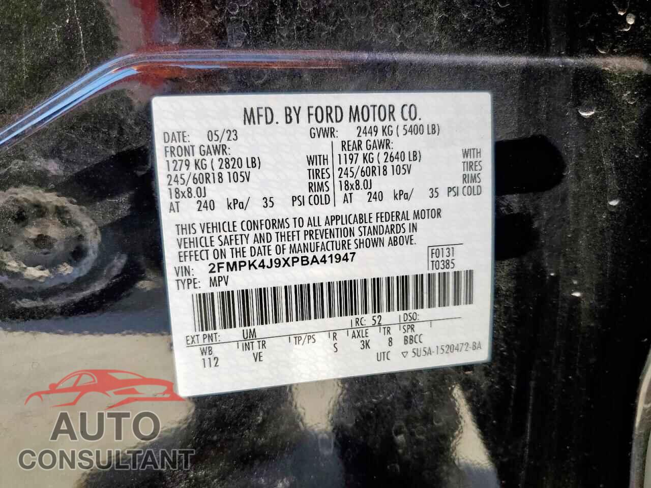 FORD EDGE 2023 - 2FMPK4J9XPBA41947