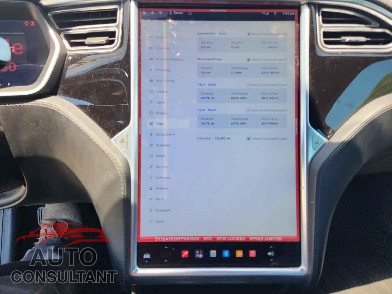 TESLA MODEL S 2015 - 5YJSA1S28FF091930