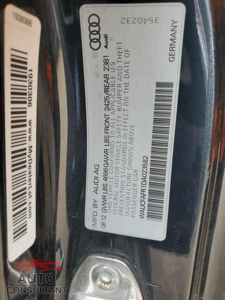AUDI A5 2013 - WAUCFAFR1DA023582