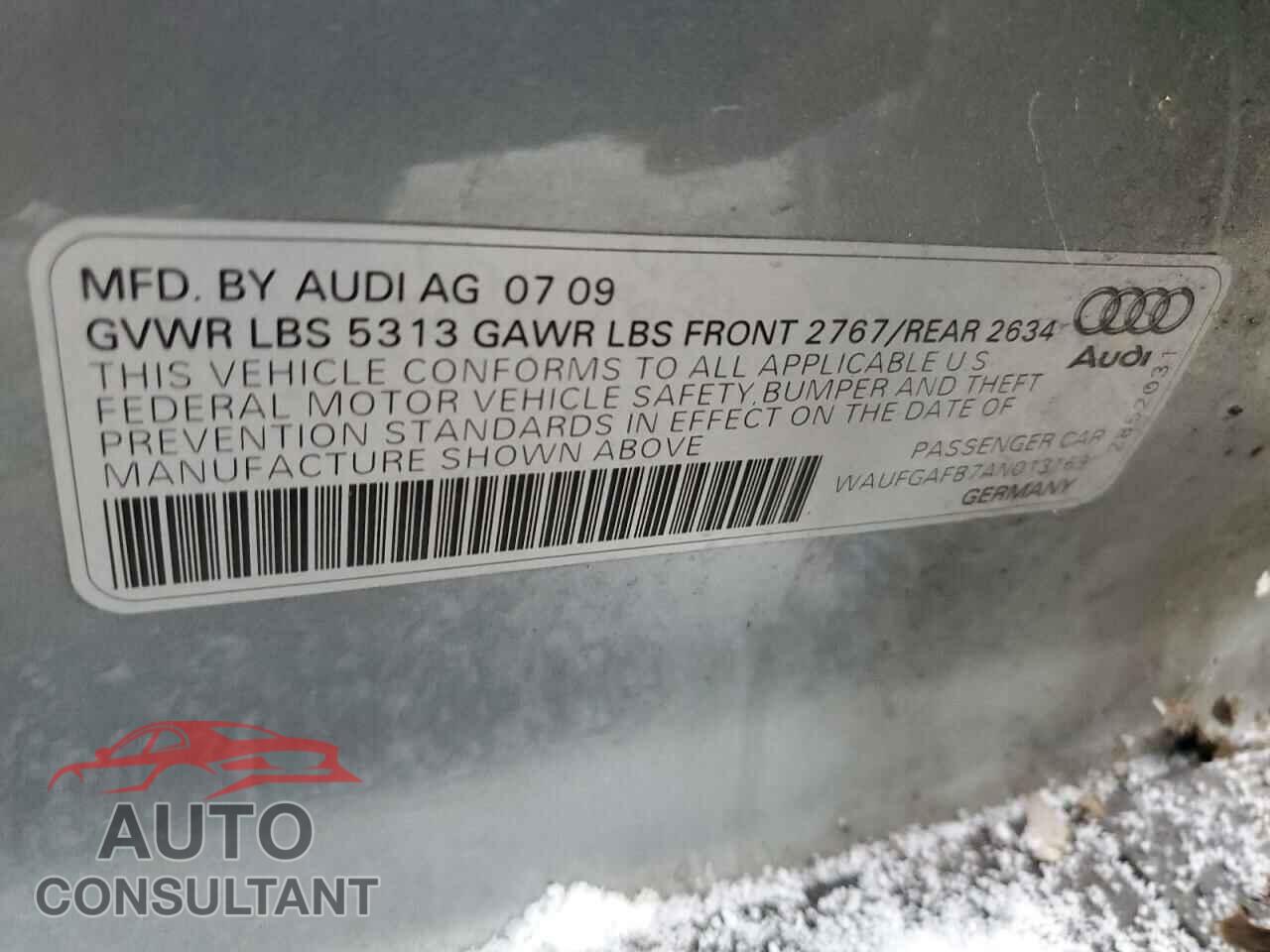 AUDI A6 2010 - WAUFGAFB7AN013169
